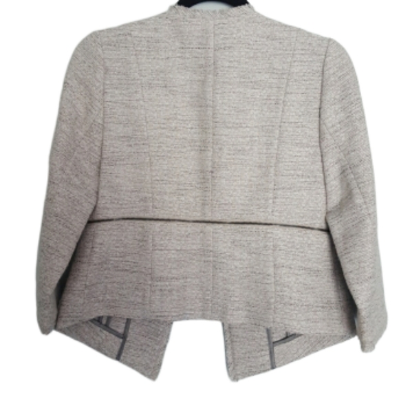 Classiques Entier Tweed Gray Zipper Blazer - Picture 3 of 9